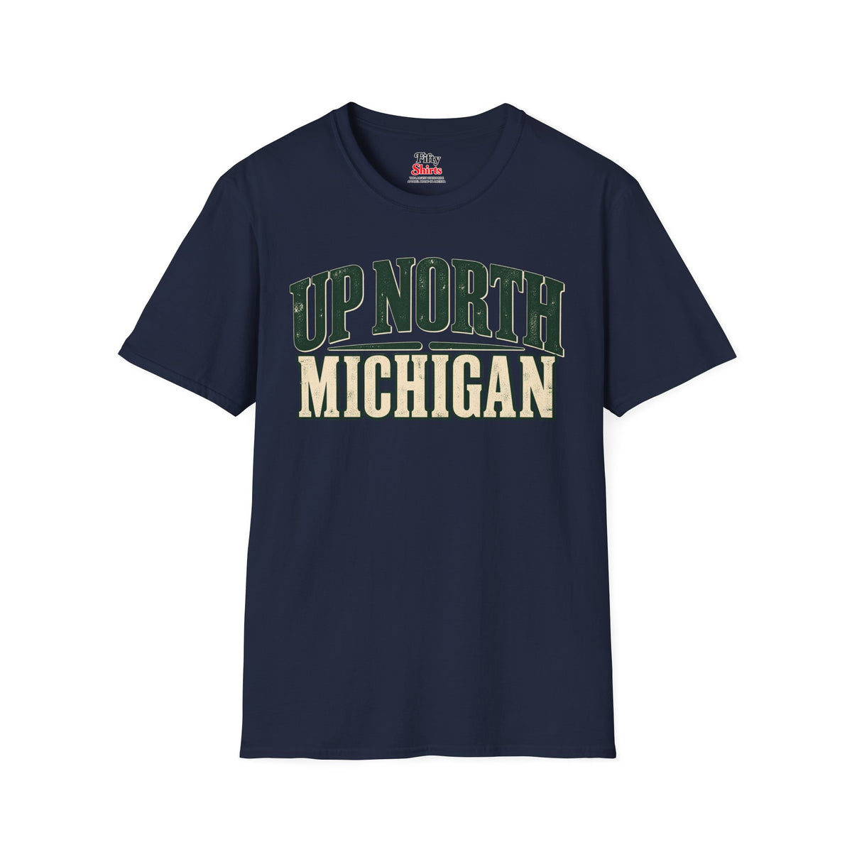 Up North Michigan Unisex Softstyle T Shirt State Name Graphic Tee