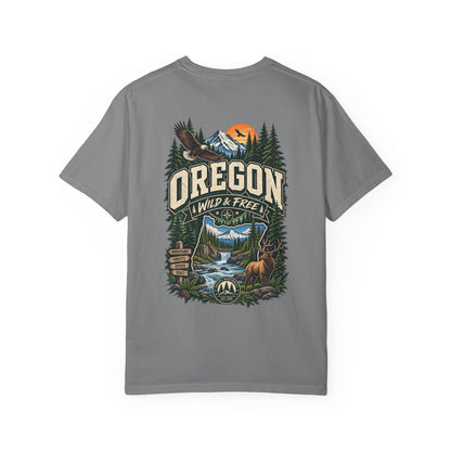 Oregon Wild & Free Unisex Comfort Color 1717 Streetwear Graphic Tee