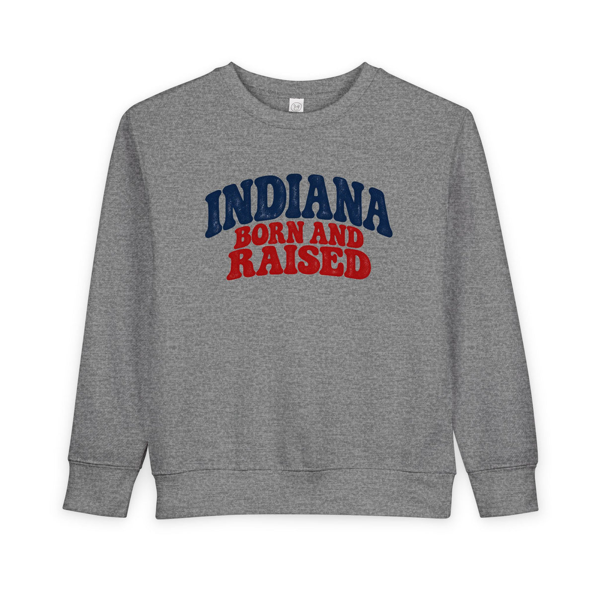 Indiana Born and Raised Retro 1970s Unisex Toddler Sweatshirt