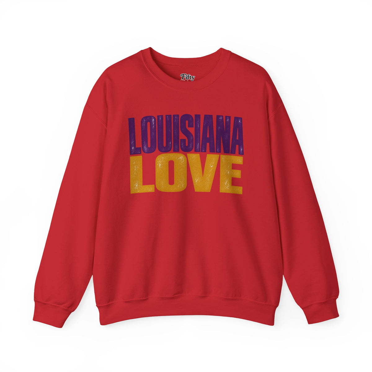 Louisiana Love Unisex Crewneck Sweatshirt State Name Graphic
