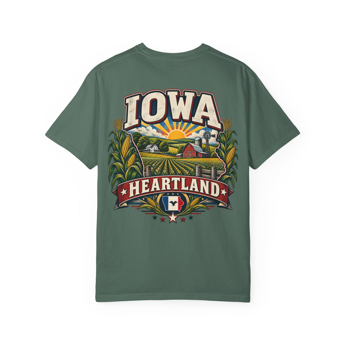 Iowa Heartland Unisex Comfort Color 1717 Streetwear Graphic Tee