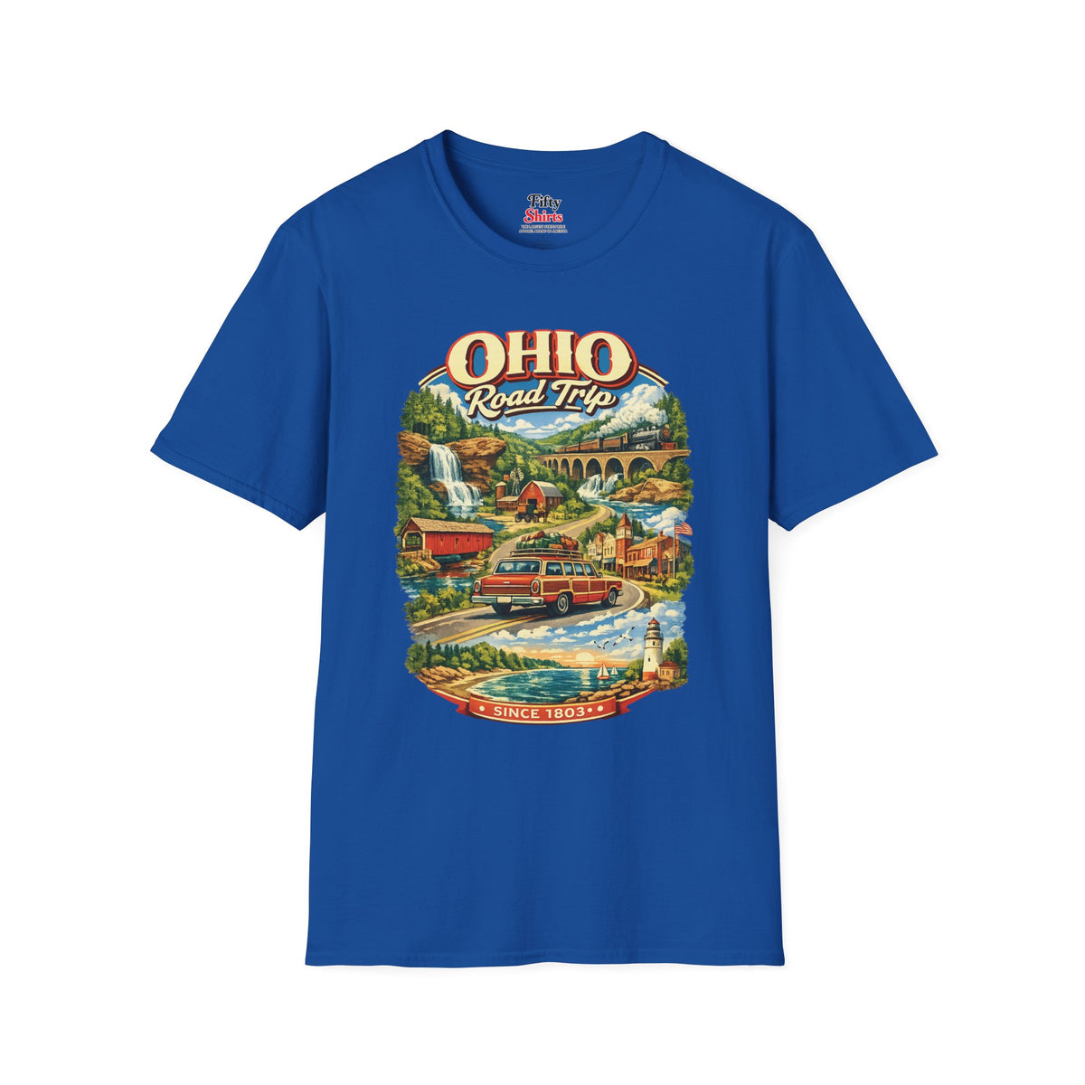 Ohio Road Trip Unisex Softstyle T Shirt State Pride Graphic Tee Collections FS03