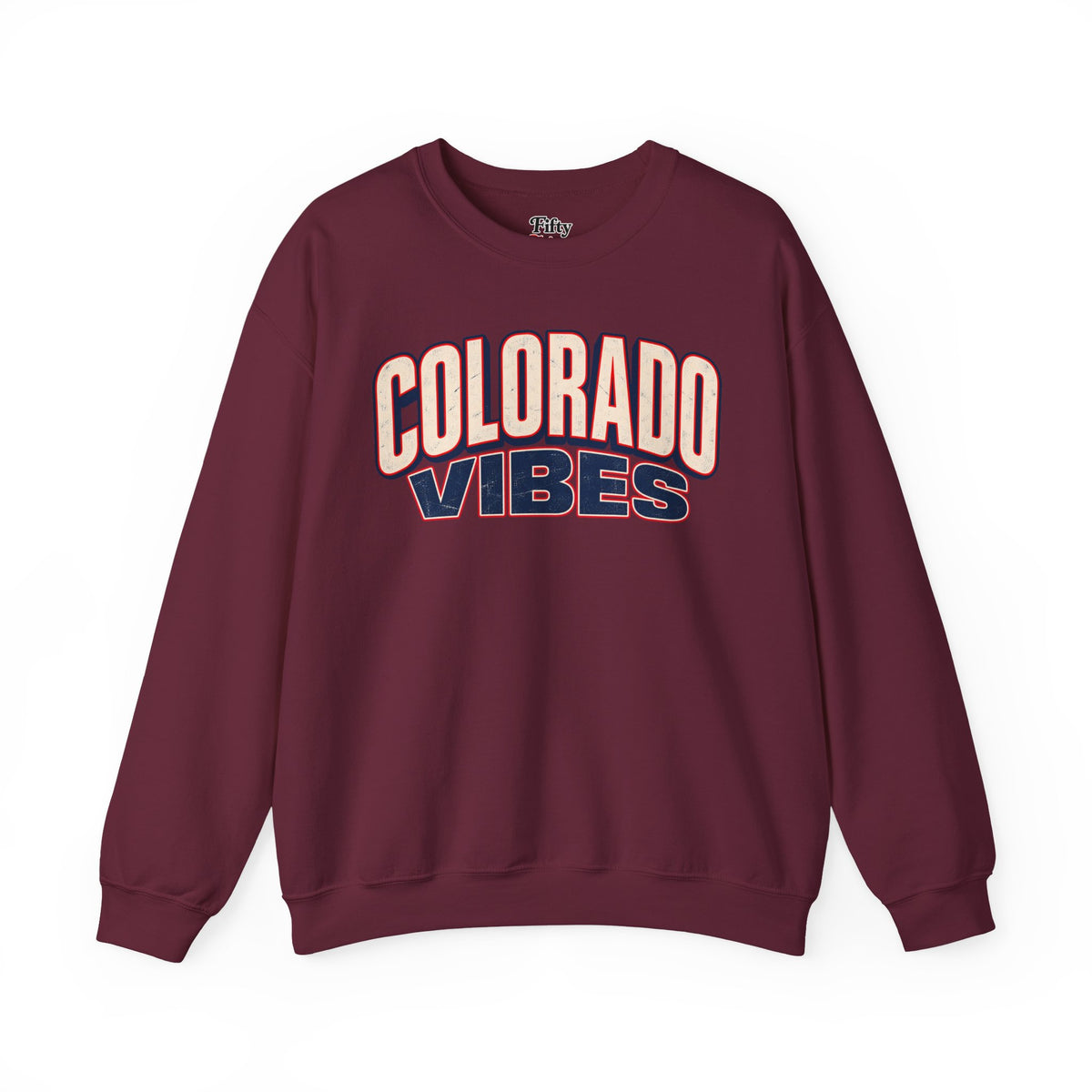 Colorado Vibes Unisex Crewneck Sweatshirt State Name Graphic