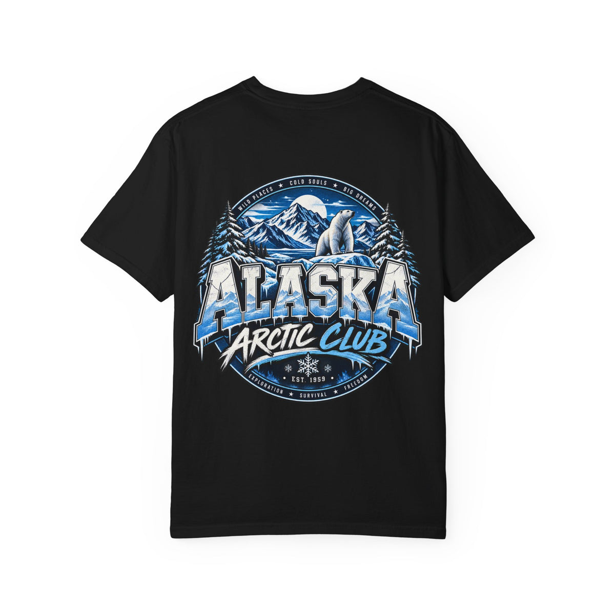 Alaska Arctic Club  Unisex Comfort Color 1717 Streetwear Graphic Tee