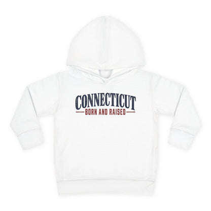 Connecticut Born and Raised Classic New England Unisex Toddler Pullover Fleece Hoodie