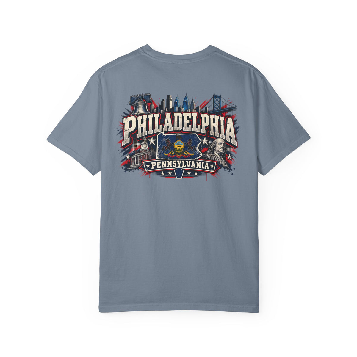 Philadelphia Pennsylvania Unisex Comfort Color 1717 Streetwear Graphic Tee