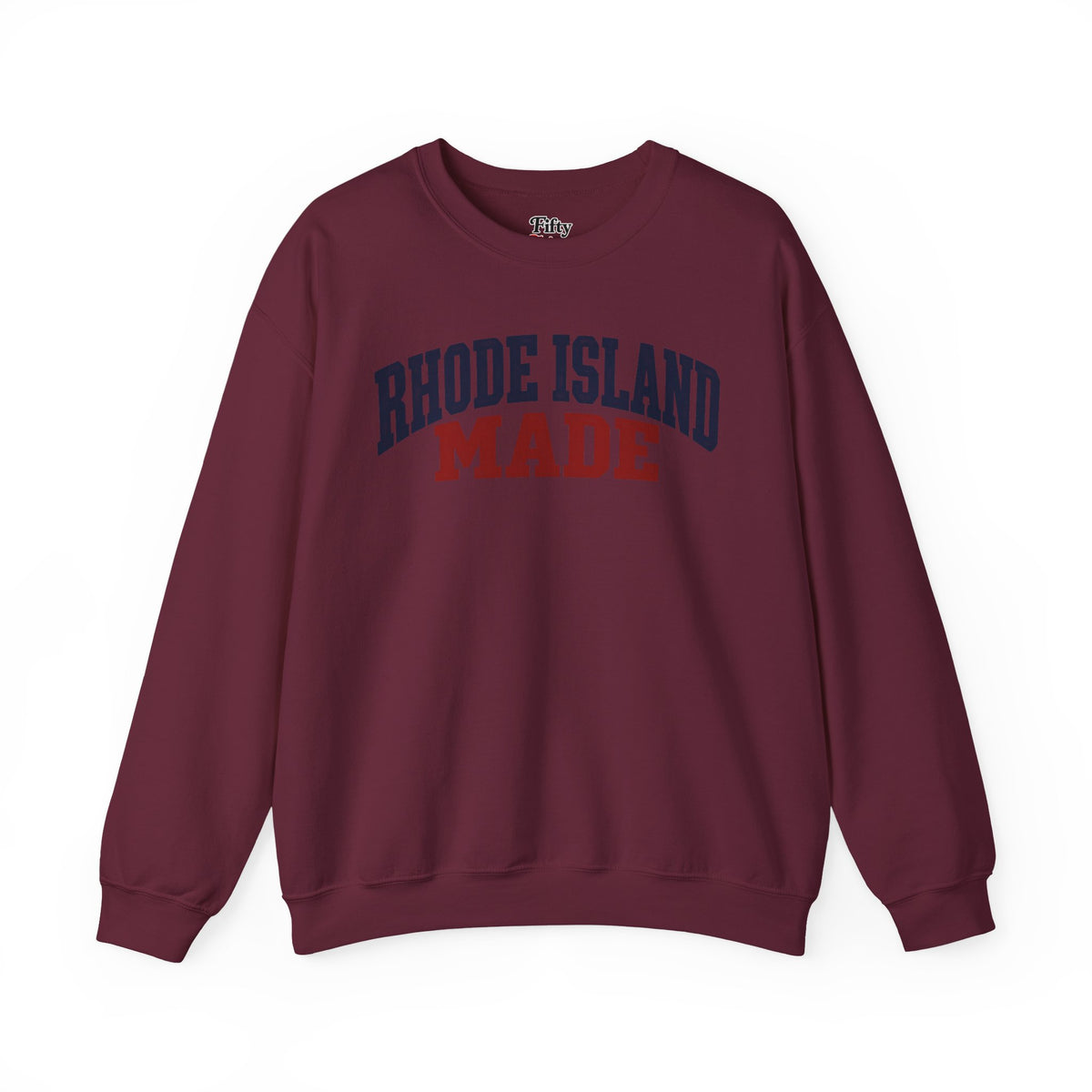 Rhode Island Made Unisex Crewneck Sweatshirt State Name Graphic