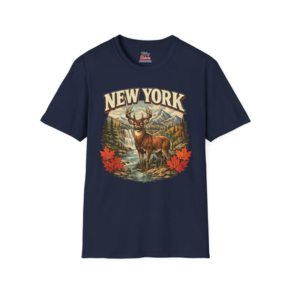 New York Wildlife Unisex Softstyle T Shirt State Pride Graphic Tee Collections FS03