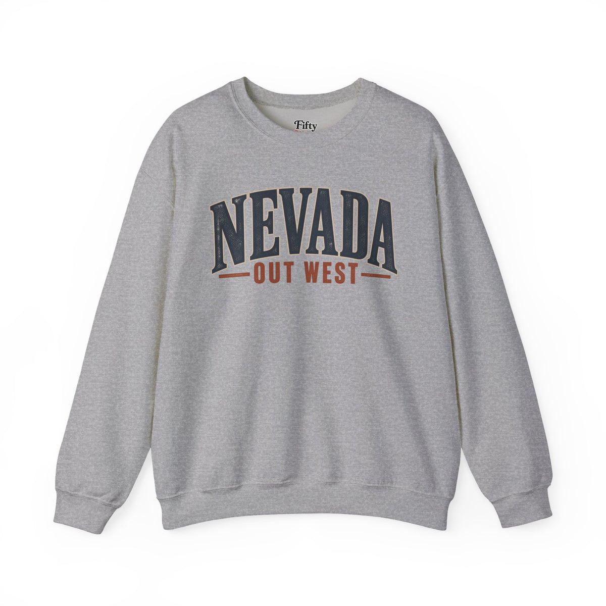Nevada Out West Unisex Crewneck Sweatshirt State Name Graphic