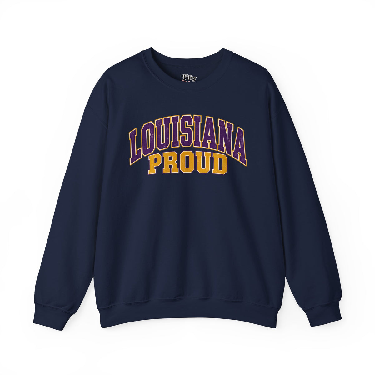 Louisiana Proud Unisex Crewneck Sweatshirt State Name Graphic