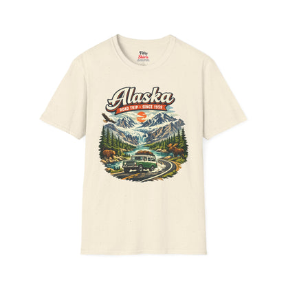 Alaska Wilderness Road Trip Unisex Softstyle T Shirt State Pride Graphic Tee Collections FS03