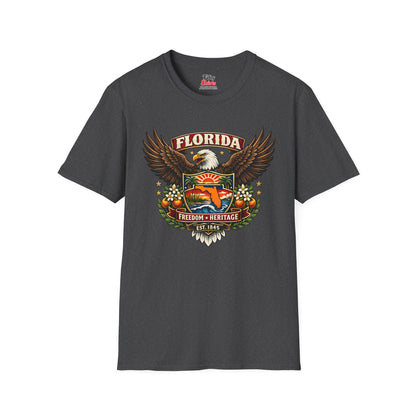 Florida Americana Eagle Unisex Softstyle T Shirt State Pride Graphic Tee Collections FS03