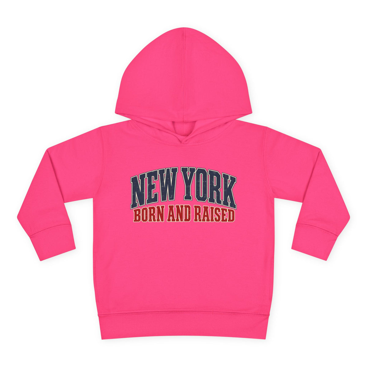 New York Born and Raised Classic Heritage Unisex Toddler Pullover Fleece Hoodie Graphic