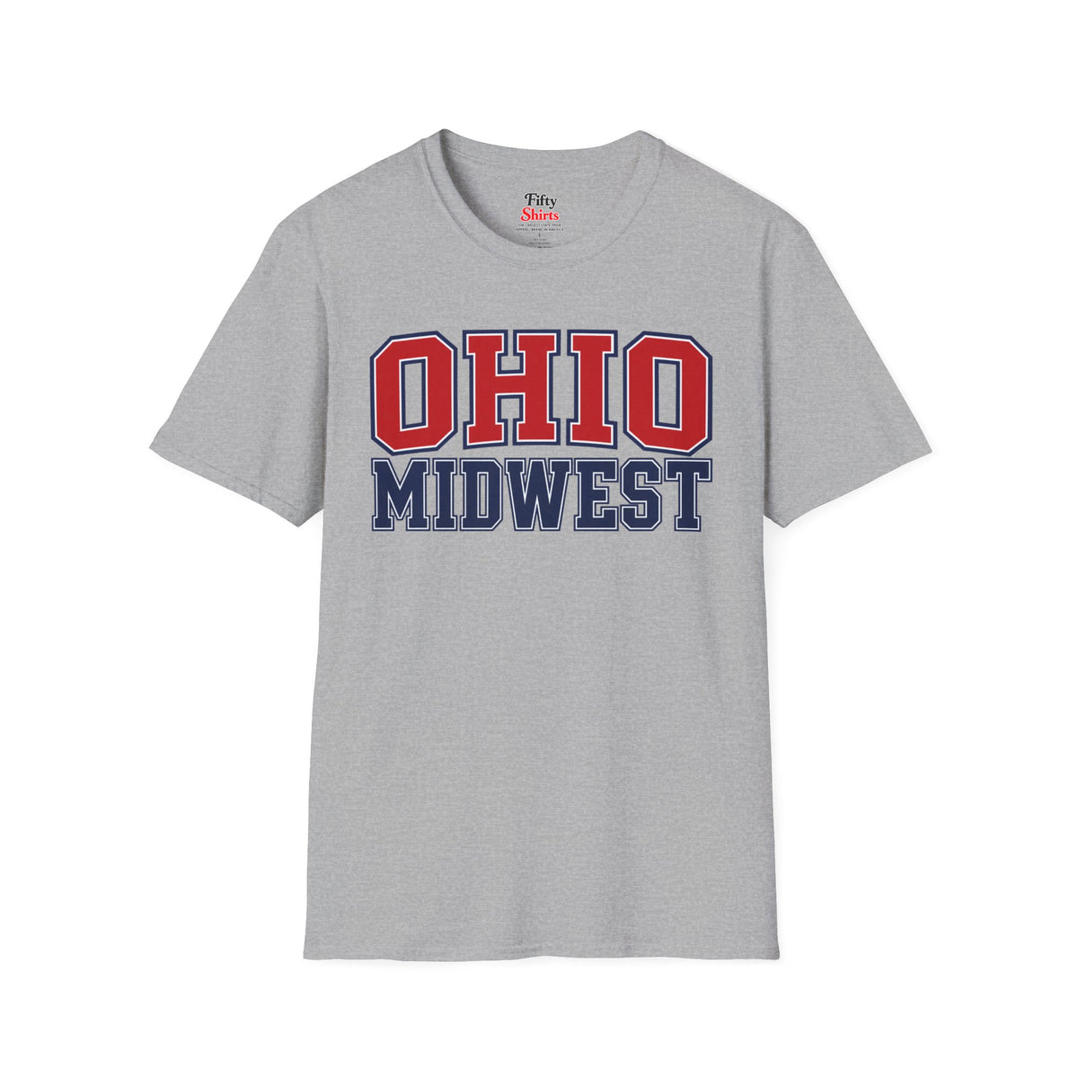 Ohio Midwest Unisex Softstyle T Shirt State Name Graphic Tee