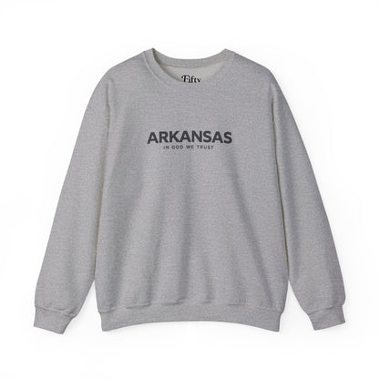 Arkansas All State In God We Trust Unisex Crewneck Sweatshirt
