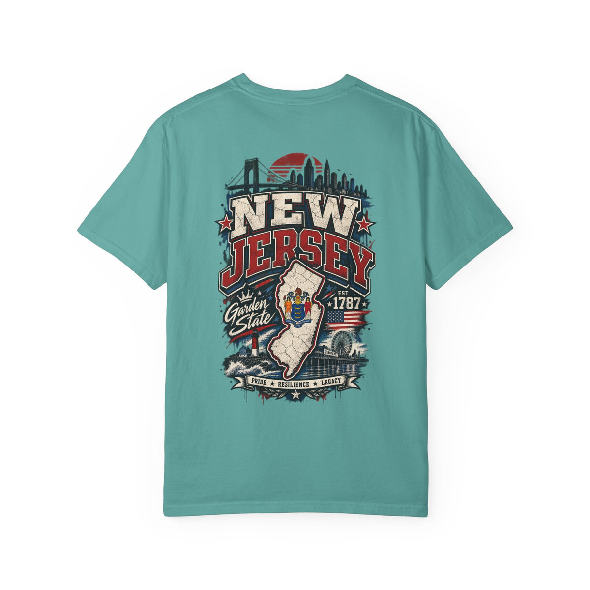 New Jersey Street Legacy Unisex Comfort Color 1717 Streetwear Graphic Tee