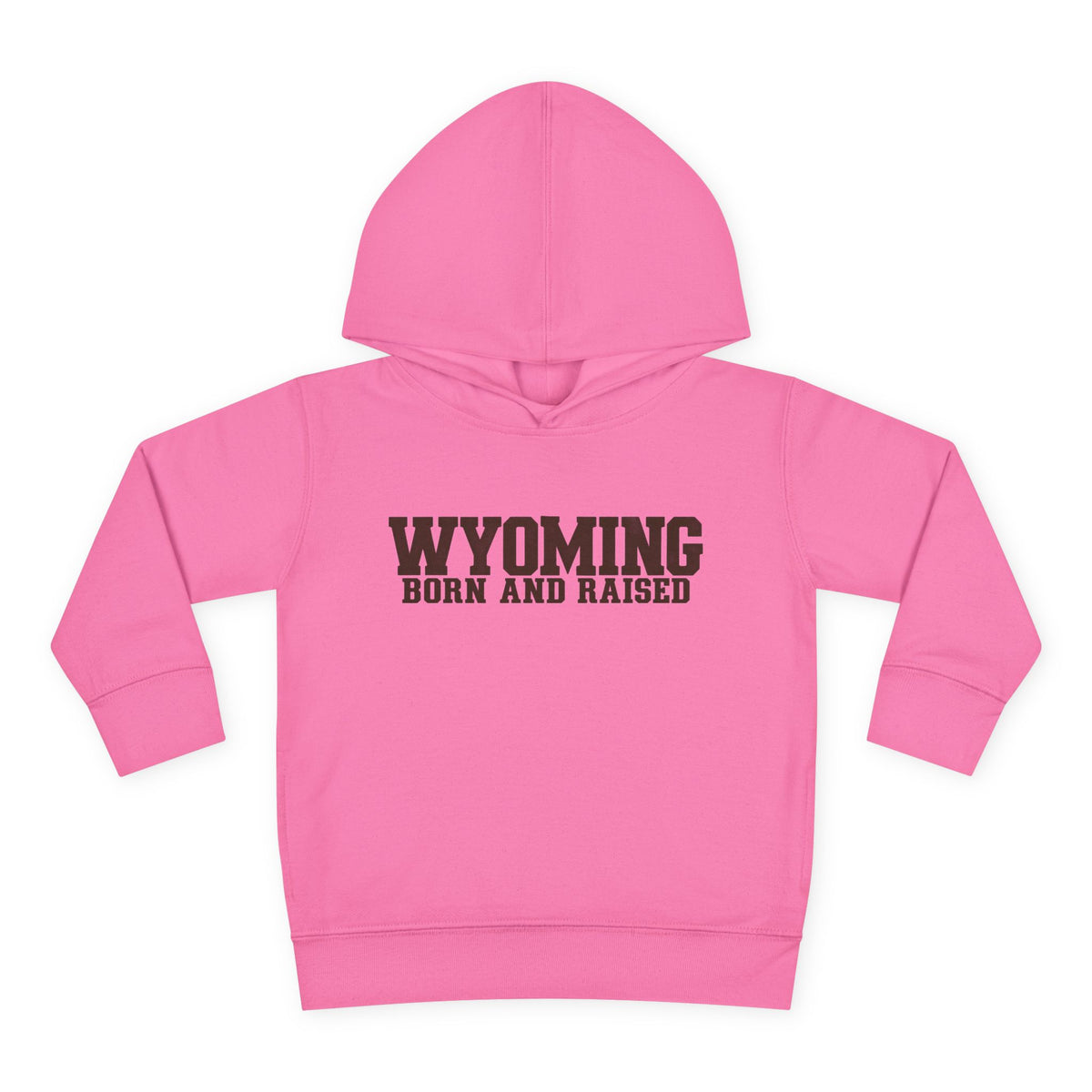 Wyoming Born and Raised Minimal Western Unisex Toddler Pullover Fleece Hoodie