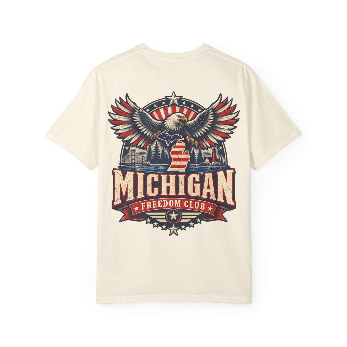 Michigan Freedom Club Unisex Comfort Color 1717 Streetwear Graphic Tee