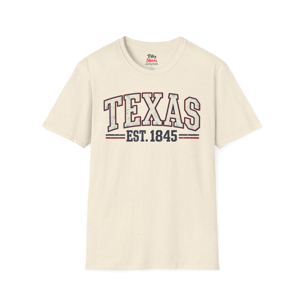 Texas Est. 1845 Unisex Softstyle T Shirt State Name Graphic Tee
