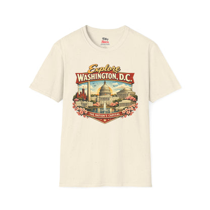 Explore Washington D.C. Unisex Softstyle T Shirt State Pride Graphic Tee Collections FS03