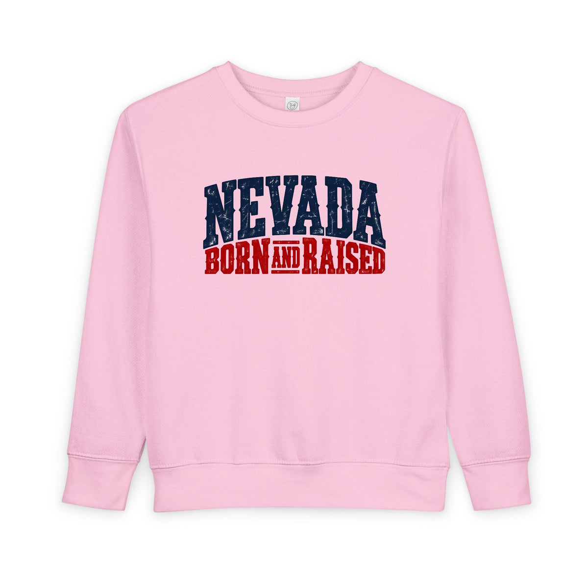 Nevada Born and Raised Rugged Western Unisex Toddler Sweatshirt