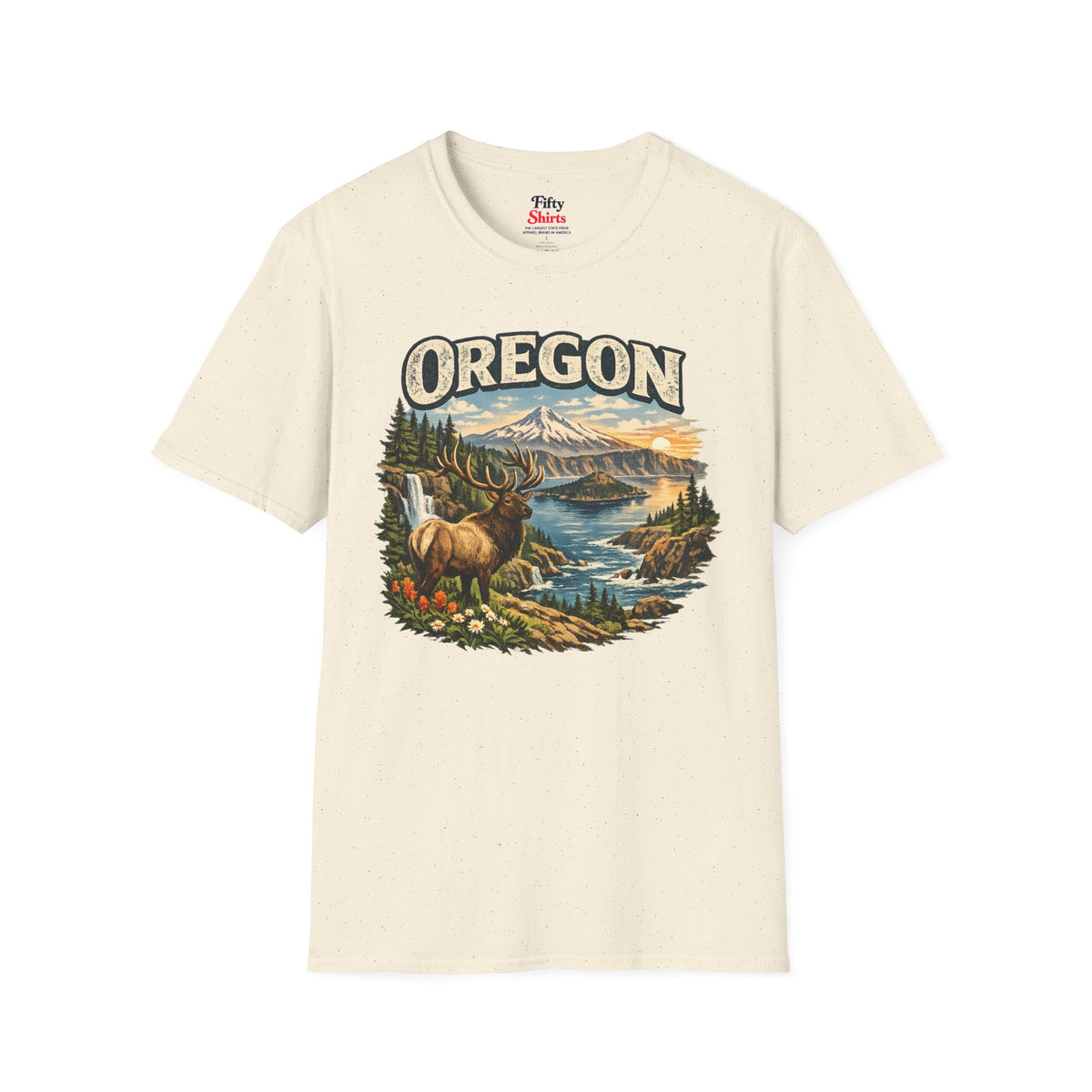 Oregon Wildlife Unisex Softstyle T Shirt State Pride Graphic Tee Collections FS03