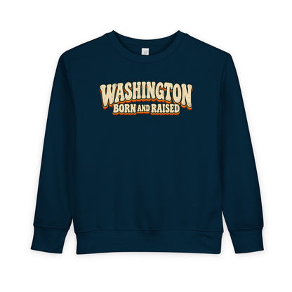 Washington Born and Raised Vintage 1970s Unisex Toddler Sweatshirt