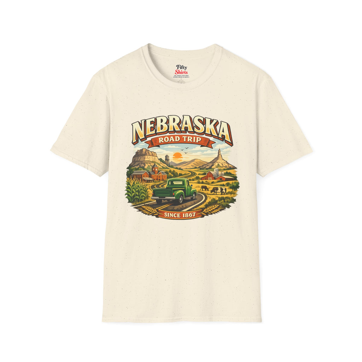Nebraska Road Trip Unisex Softstyle T Shirt State Pride Graphic Tee Collections FS03