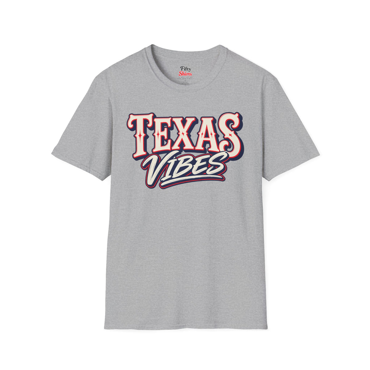 Texas Vibes Unisex Softstyle T Shirt State Name Graphic Tee