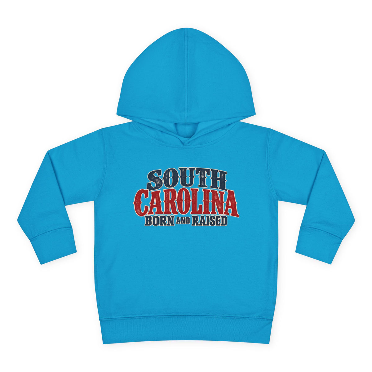 South Carolina Born and Raised Classic Southern Souvenir Unisex Toddler Pullover Fleece Hoodie