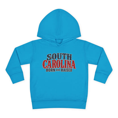 South Carolina Born and Raised Classic Southern Souvenir Unisex Toddler Pullover Fleece Hoodie