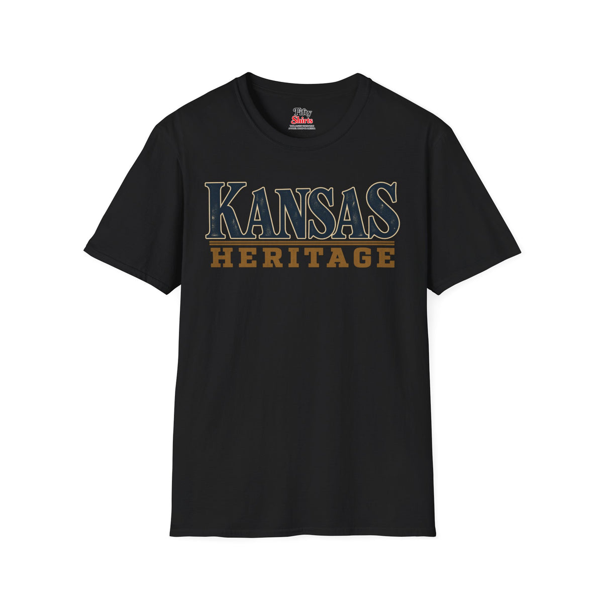 Kansas Heritage Unisex Softstyle T Shirt State Name Graphic Tee