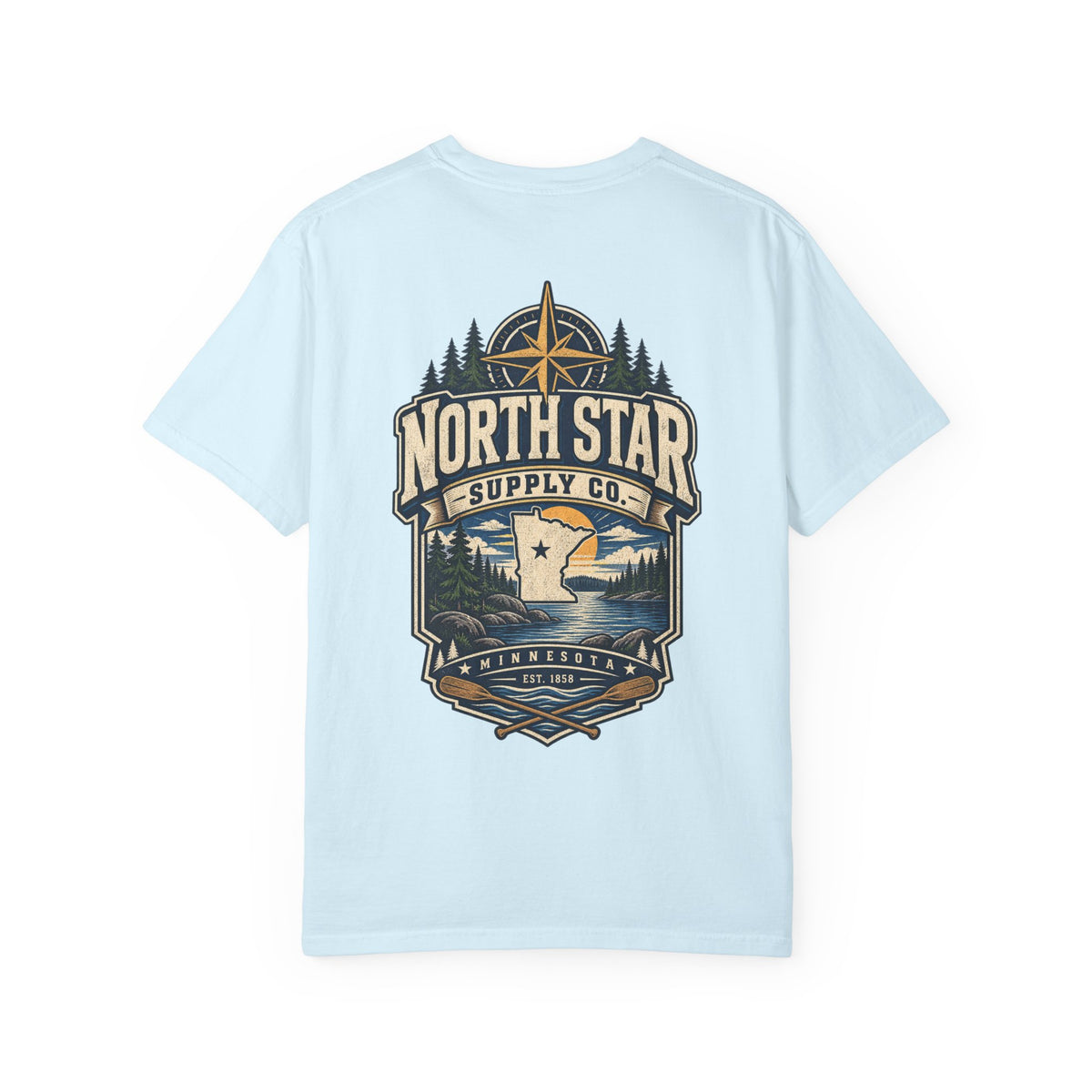 Minnesota North Star Supply Co. Unisex Comfort Color 1717 Streetwear Graphic Tee
