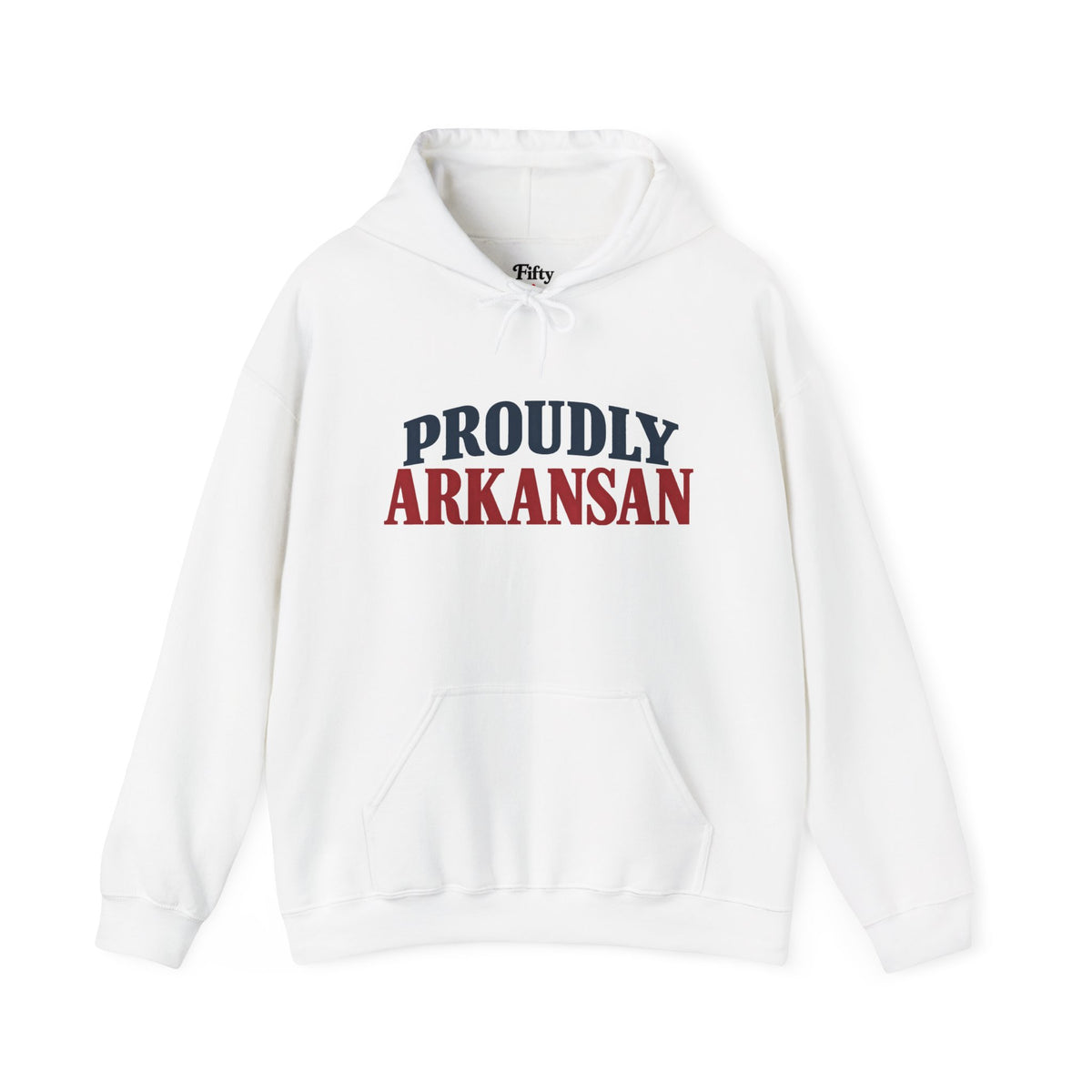 Proudly Arkansan Unisex Hoodie State Name Graphic