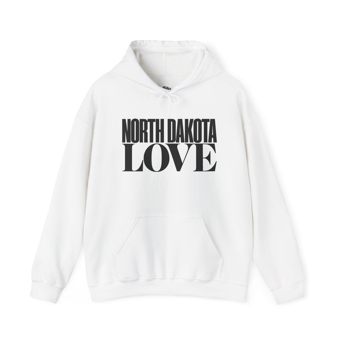 North Dakota Love Unisex Hoodie State Name Graphic
