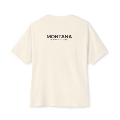 Montana All State In God We Trust Unisex Casual Oversized Boxy Tee