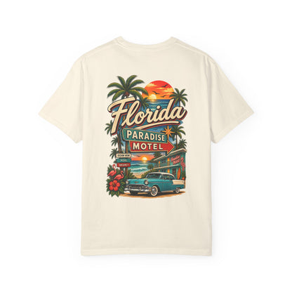 Florida Paradise Motel  Unisex Comfort Color 1717 Streetwear Graphic Tee