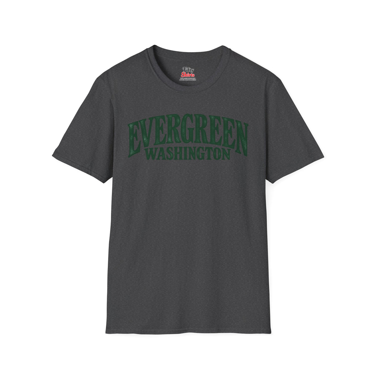 Evergreen Washington Unisex Softstyle T Shirt State Name Graphic Tee