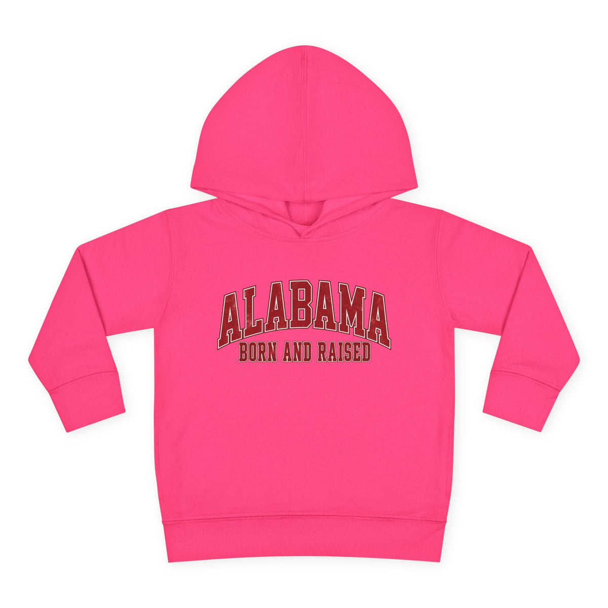 Alabama Born and Raised Collegiate Classic Unisex Toddler Pullover Fleece Hoodie