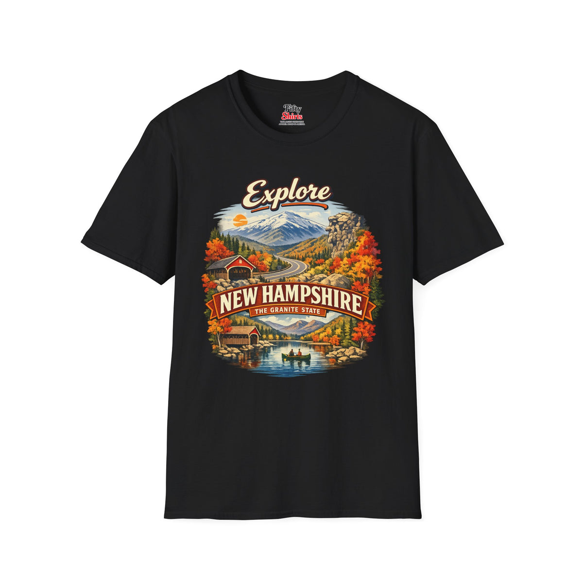 Explore New Hampshire Unisex Softstyle T Shirt State Pride Graphic Tee Collections FS03