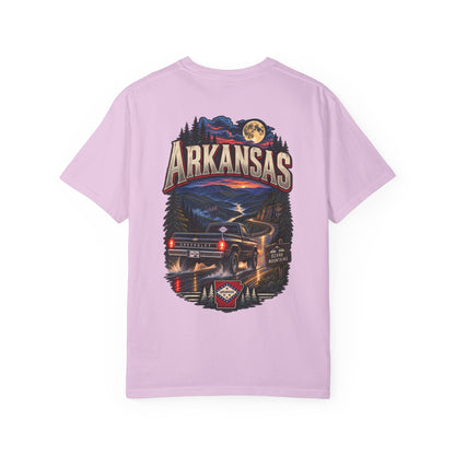 Arkansas Night Drive Unisex Comfort Color 1717 Streetwear Graphic Tee