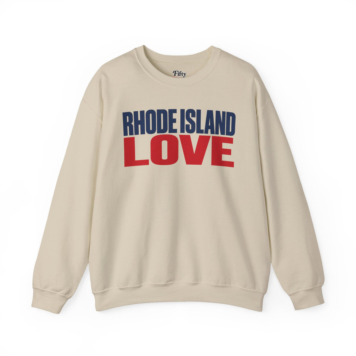 Rhode Island Love Unisex Crewneck Sweatshirt State Name Graphic