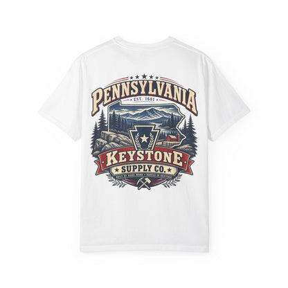 Pennsylvania Keystone Supply Co Unisex Comfort Color 1717 Streetwear Graphic Tee