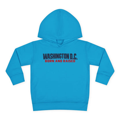 Washington DC Born and Raised Minimal Modern Unisex Toddler Pullover Fleece Hoodie