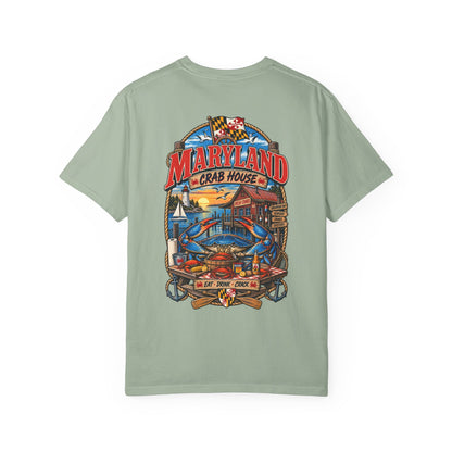 Maryland Crab House Unisex Comfort Color 1717 Streetwear Graphic Tee