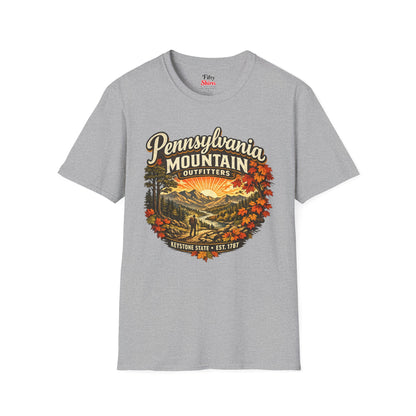 Pennsylvania Mountain Outfitters Unisex Softstyle T Shirt State Pride Graphic Tee Collections FS03