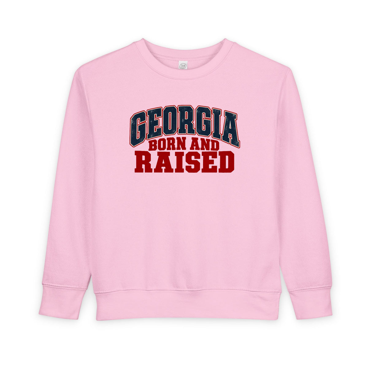 Georgia Born and Raised Rustic Southern Unisex Toddler Sweatshirt
