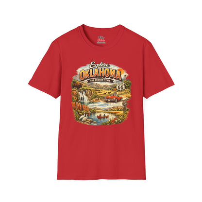 Explore Oklahoma Unisex Softstyle T Shirt State Pride Graphic Tee Collections FS03
