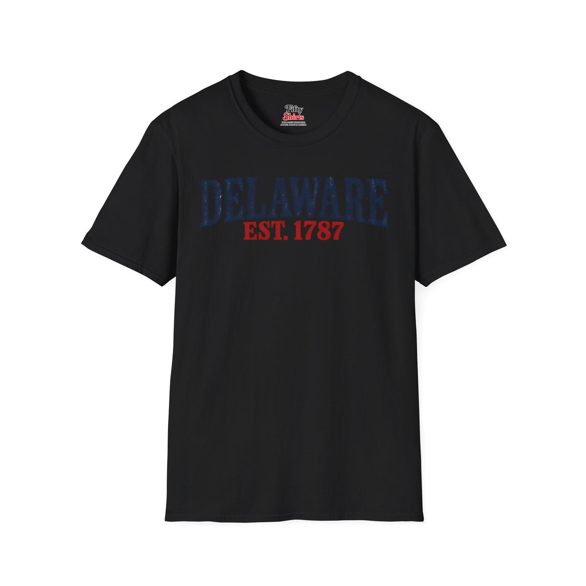 Delaware EST 1787 Unisex Softstyle T Shirt State Name Graphic Tee
