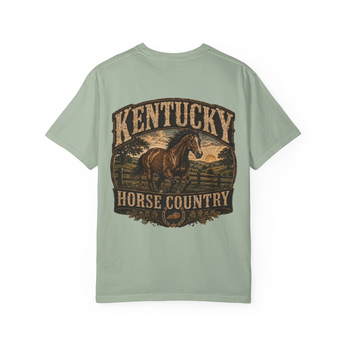 Kentucky Horse Country Unisex Comfort Color 1717 Streetwear Graphic Tee
